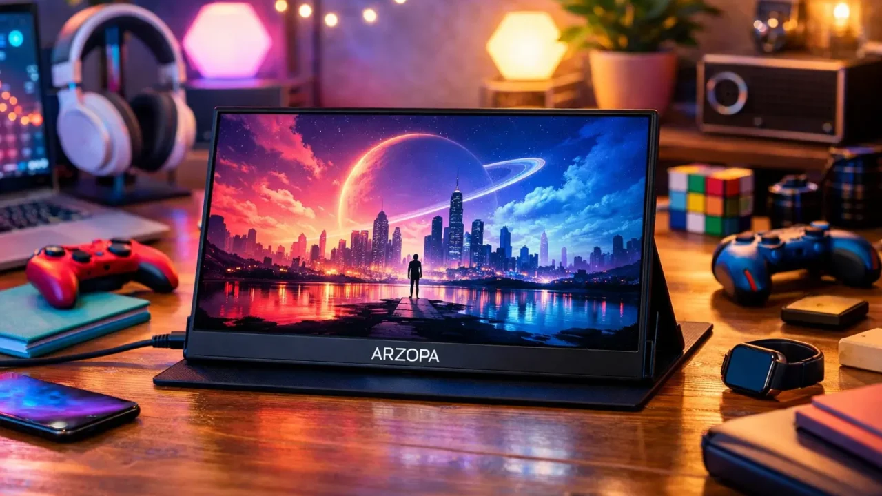 Guia de Compra: 6 Melhores Monitores Portáteis ARZOPA 15.6" FHD IPS USB-C