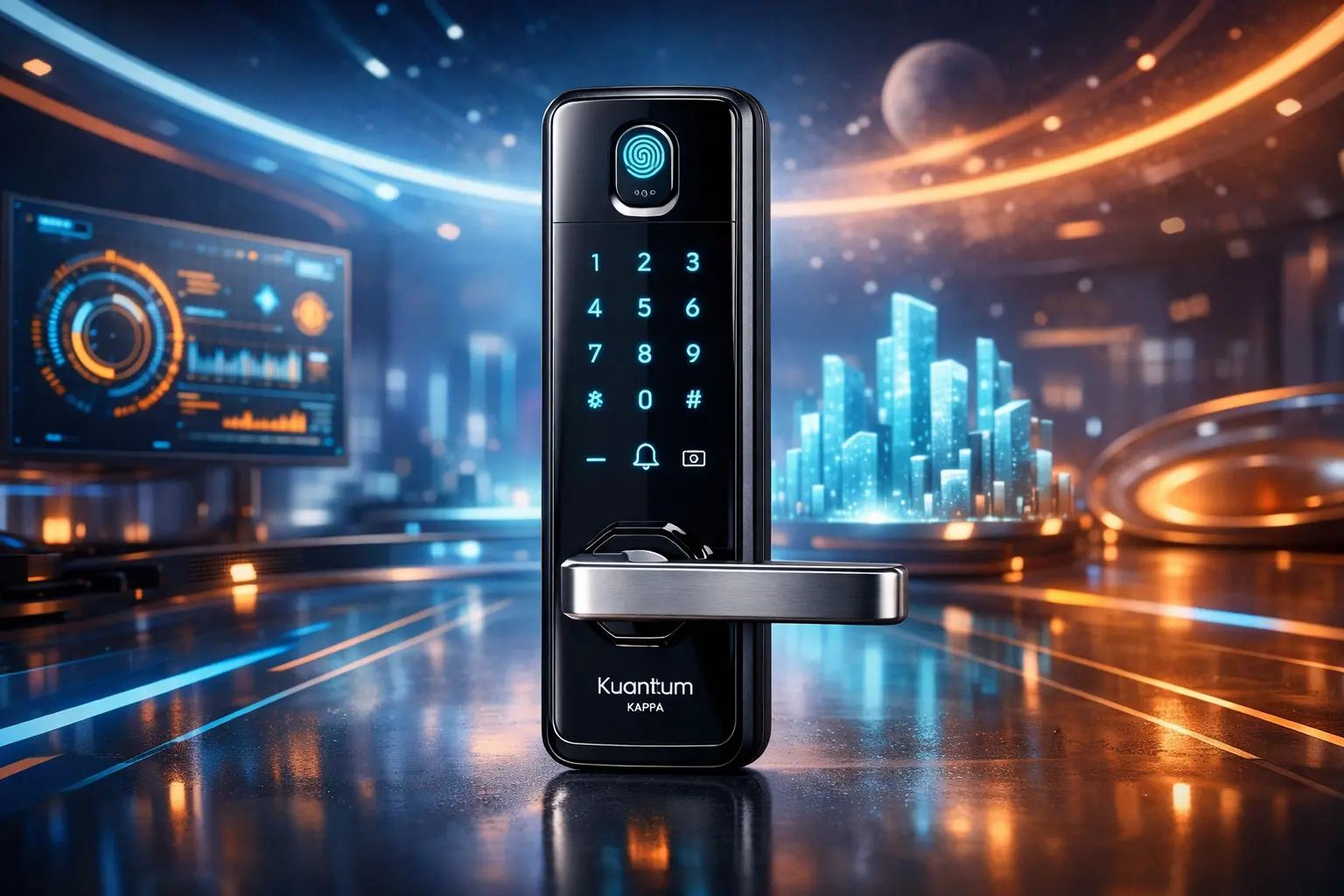 Fechadura Eletronica Digital Biométrica Smart Inteligente Kuanttum Kappa barato e confiável para qualquer bolso