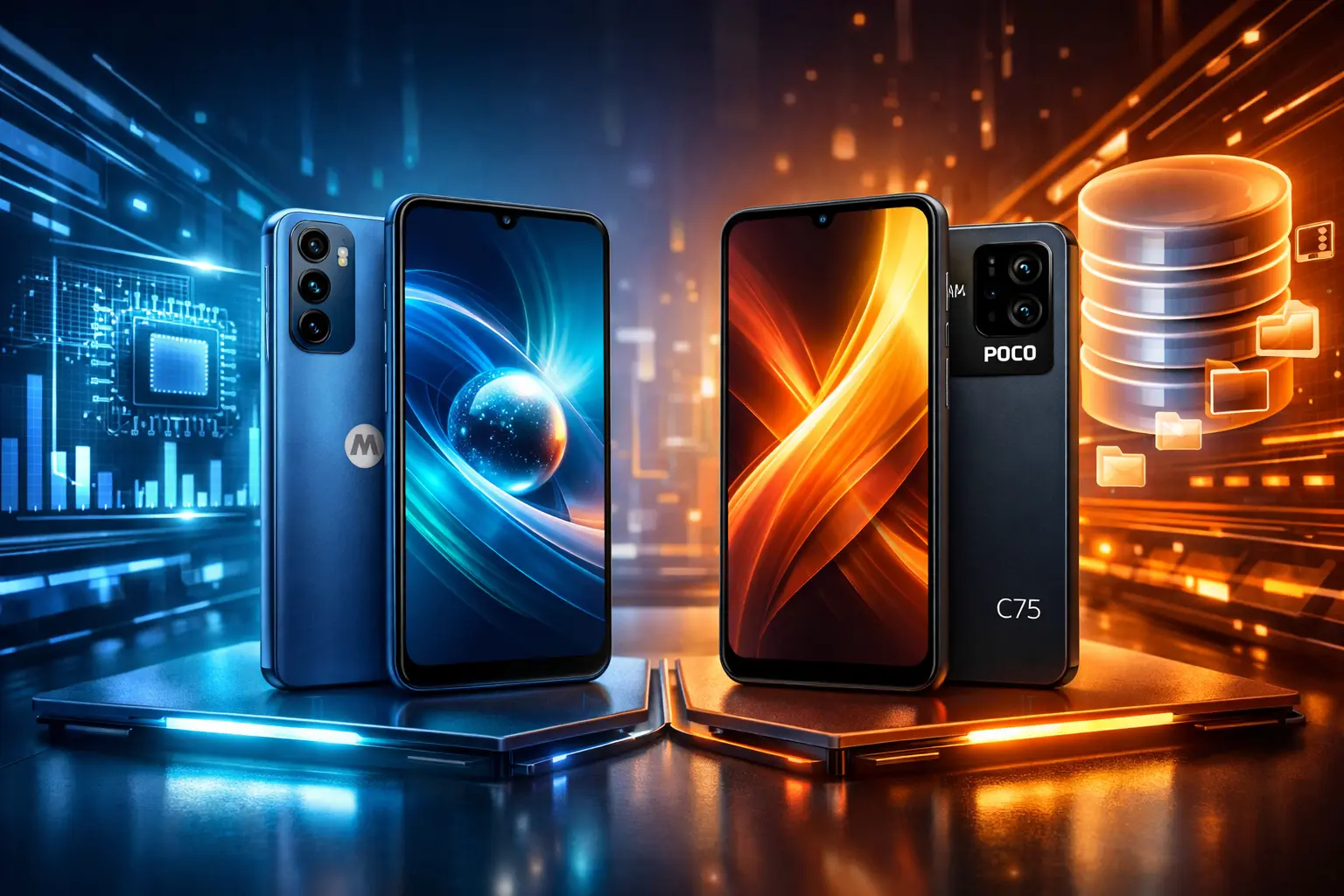 Motorola Moto G05 vs Xiaomi Poco C75: Desempenho ou Armazenamento?