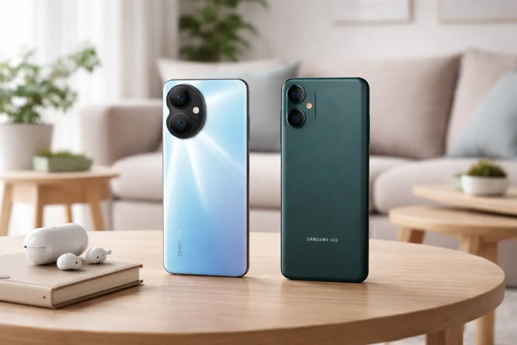 Smartphone Realme Note 60x vs Samsung Galaxy A06: Performance ou Armazenamento?