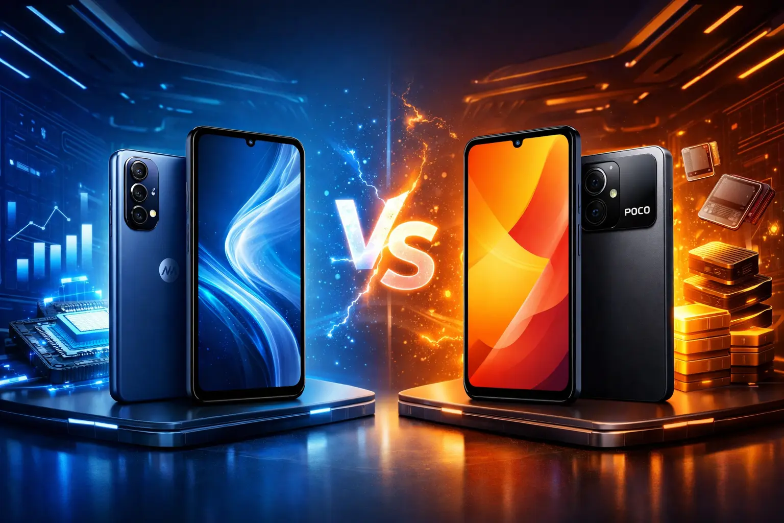 Motorola Moto G35 5G vs Xiaomi Poco C75: Desempenho ou Armazenamento?