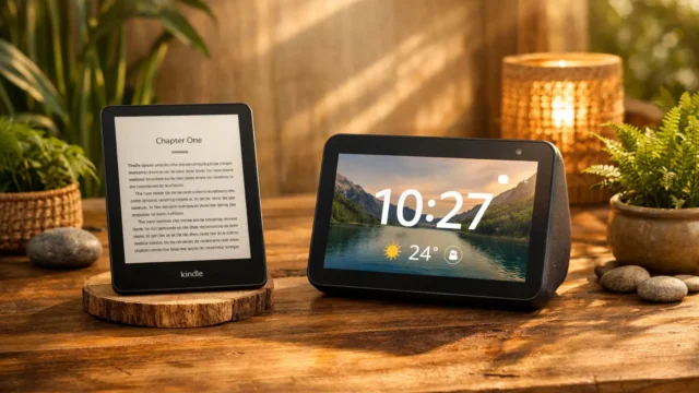 Kindle Paperwhite Signature Edition 32 GB vs Echo Show 8 (3ª Geração): Qual é a melhor escolha para seu lar?