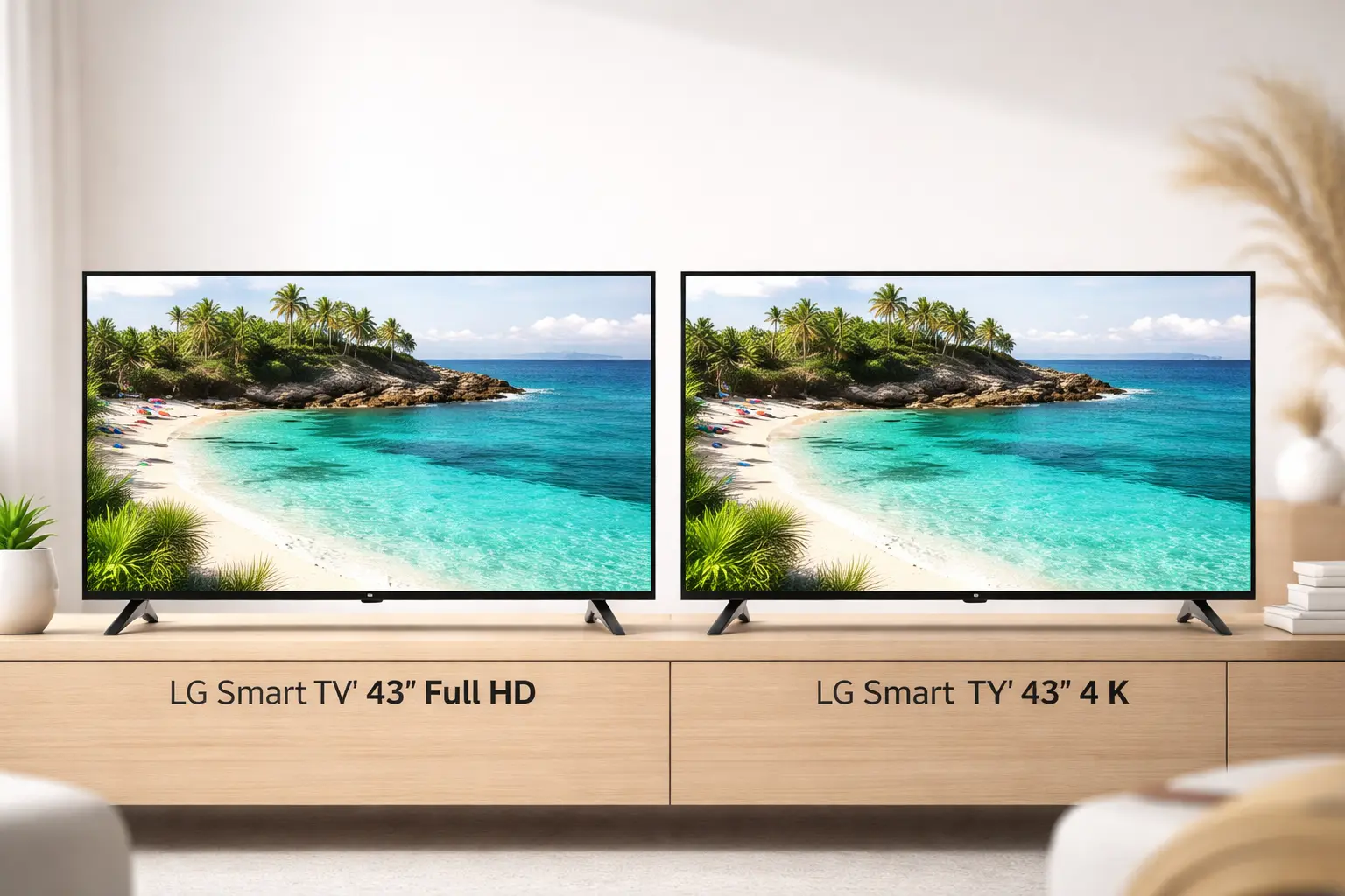 LG Smart TV 43" Full HD vs LG Smart TV 43" 4K: Qual oferece mais qualidade de imagem?