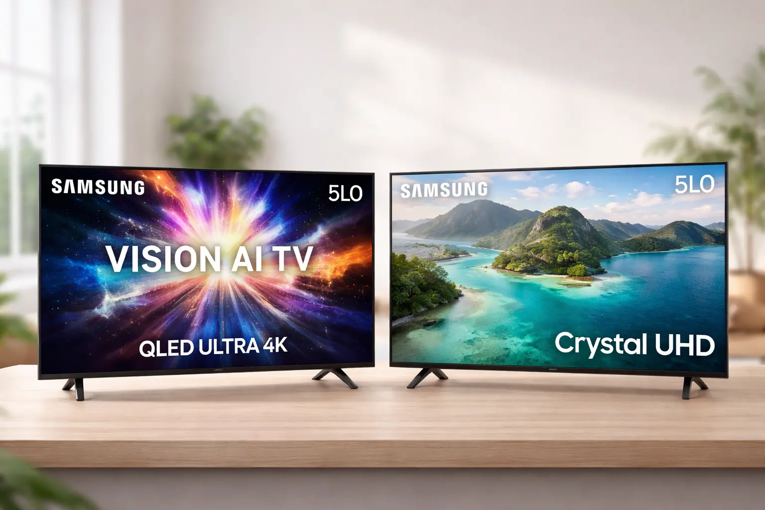 Samsung Vision AI TV 50" QLED ULTRA 4K QEF1 vs Samsung Smart TV 50" Crystal UHD 4K U8600F: Qual é a Melhor Opção?