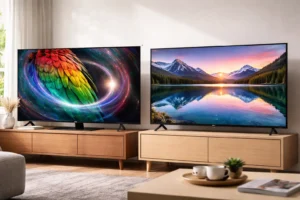 Samsung Vision AI QEF1 vs LG QNED80: imagem ou inteligência?