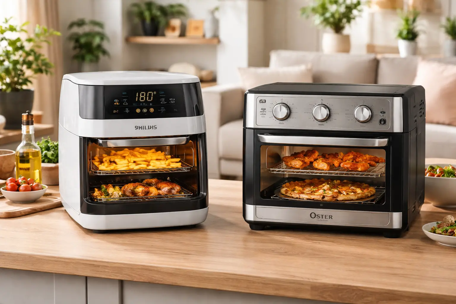 Fritadeira Airfryer Forno Philips Walita Série 5000 vs Oster Oven Fryer: versatilidade ou robustez?