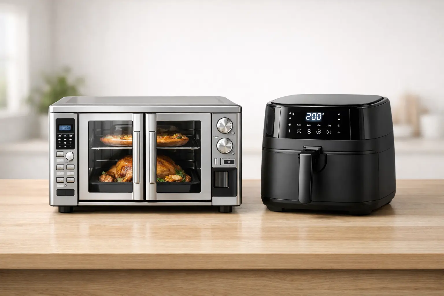 Oster 42L French Door 2 em 1 vs WAP Air Fryer Barbecue Digital: Capacidade ou Versatilidade?