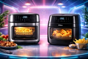 Fritadeira Philco Air Fryer Oven 12L PFR2200P vs Air Fryer Philco 9L Visor Glass: Qual o melhor desempenho ou capacidade?
