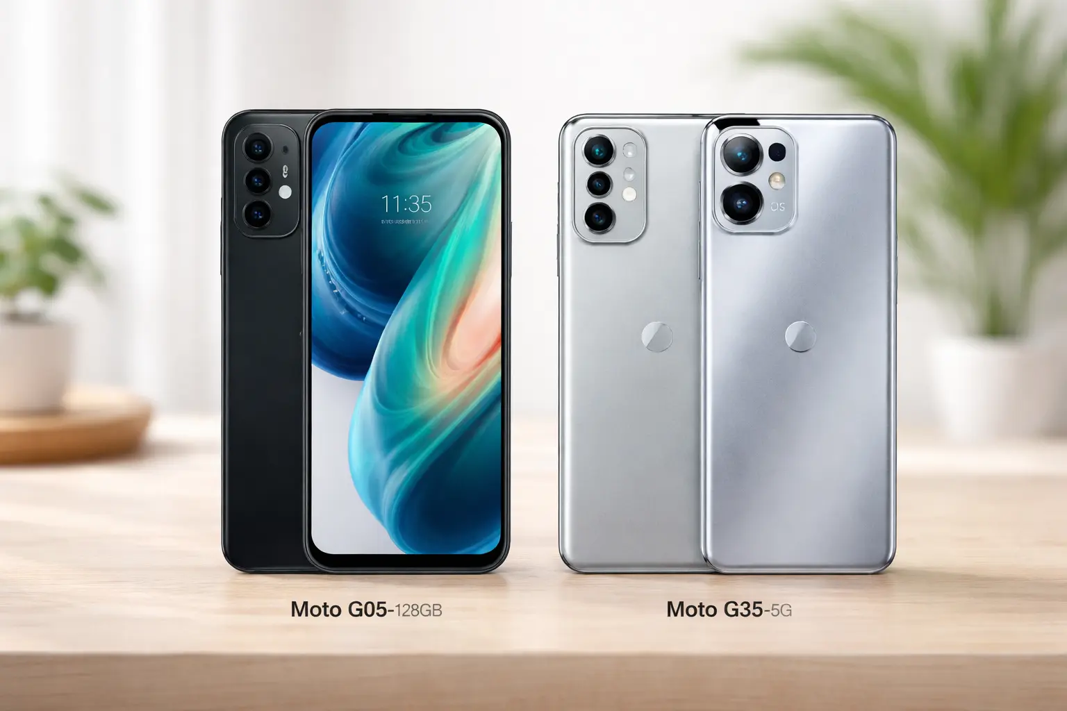 Motorola Moto G05-128GB vs Motorola Moto G35 5G: Desempenho ou Câmera?