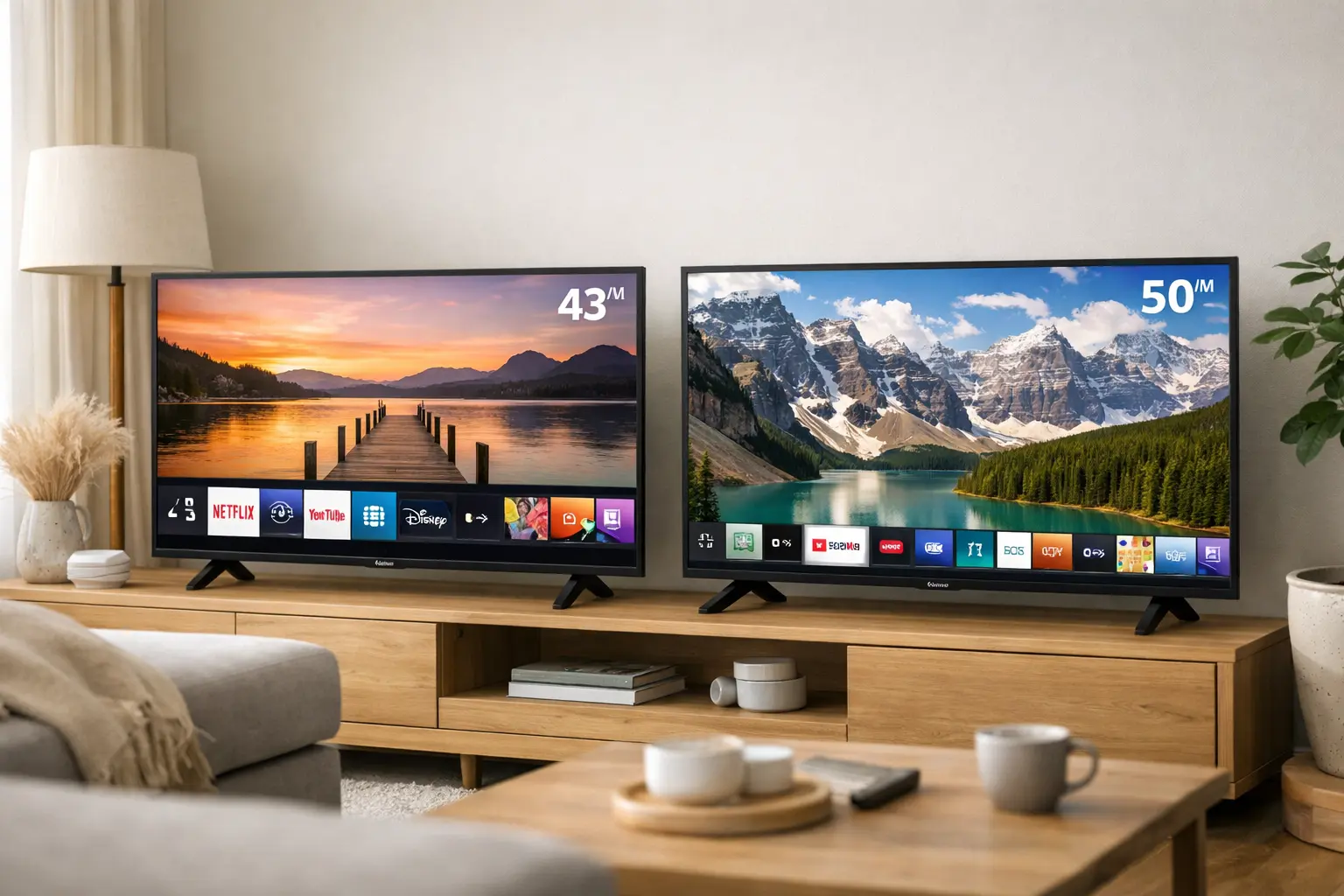 Smart TV LG 43" vs Samsung 50": Desempenho Full HD ou 4K?