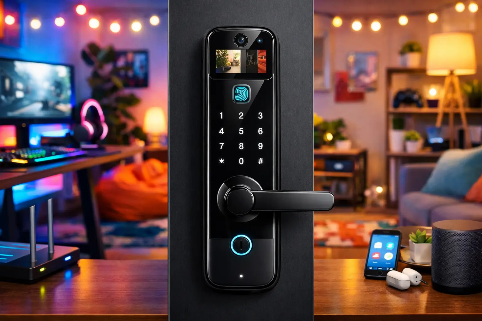 3 Fechaduras Eletrônicas Digitais com Câmera e Controle pelo App Tuya