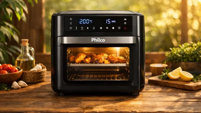 Autonomia top: 6 air fryer oven Philco 220V com carga rápida