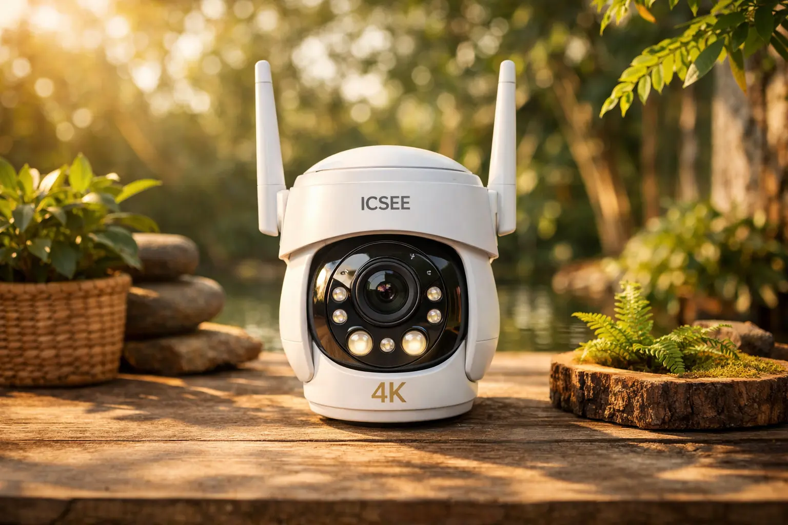 Som imersivo: 6 cameras ICSee 4K com áudio de qualidade