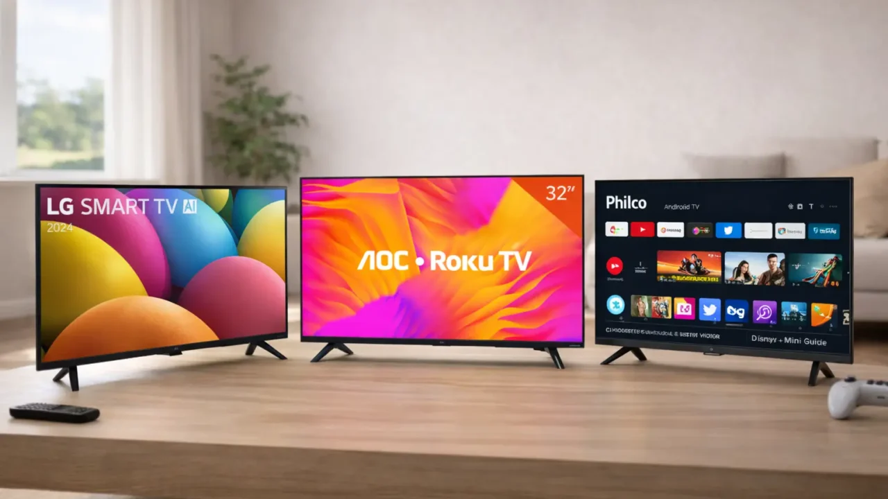 Smart TV 32: 3 opções para escolher com clareza no uso