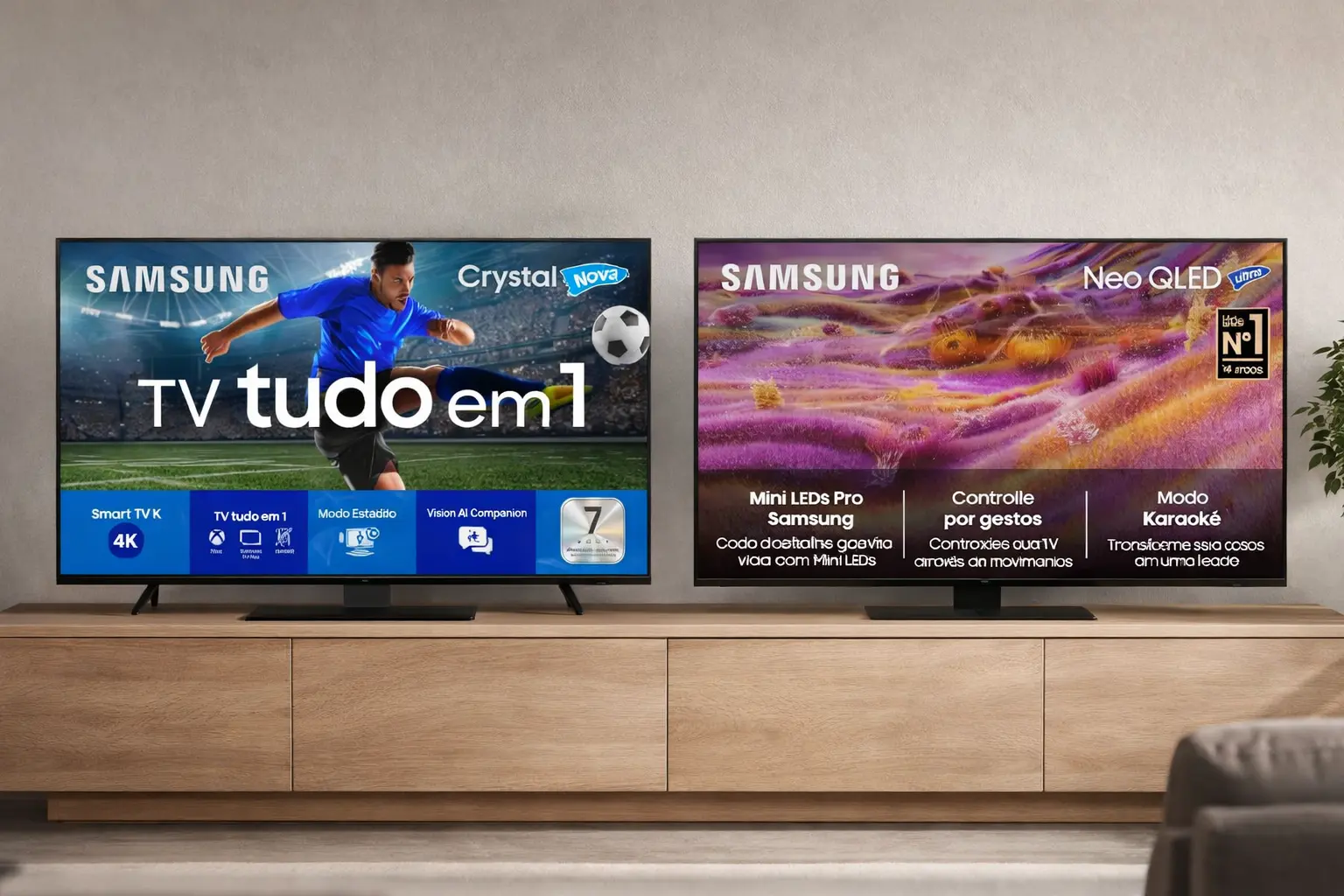 Smart TV Samsung 43 4K: 2 opções por perfil de uso