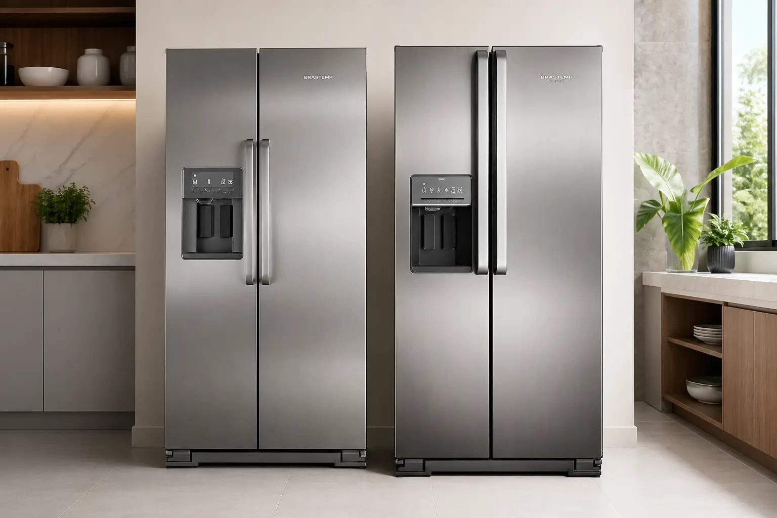 Geladeira Brastemp side by side: 2 opções por capacidade