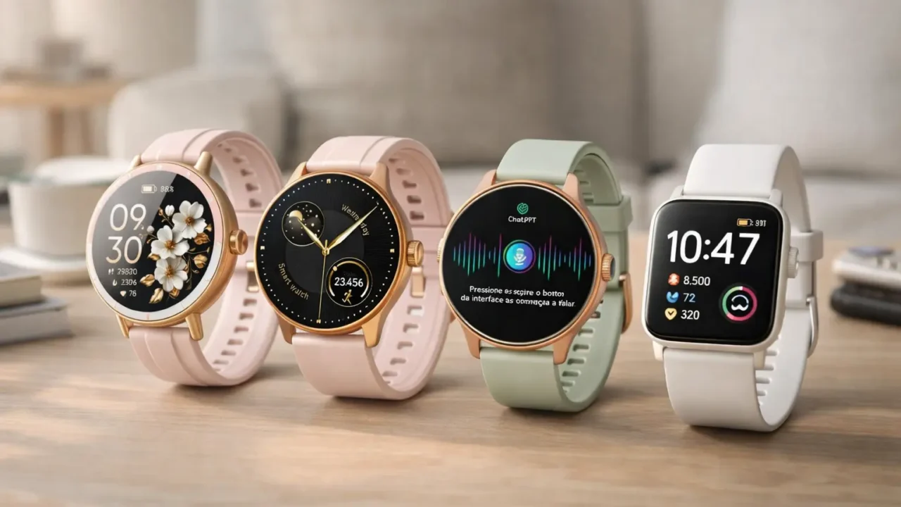Relógio feminino smartwatch: 4 opções para decidir com clareza