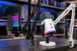 Microfones e acessórios: 4 escolhas para streaming e gravação com braço articulado