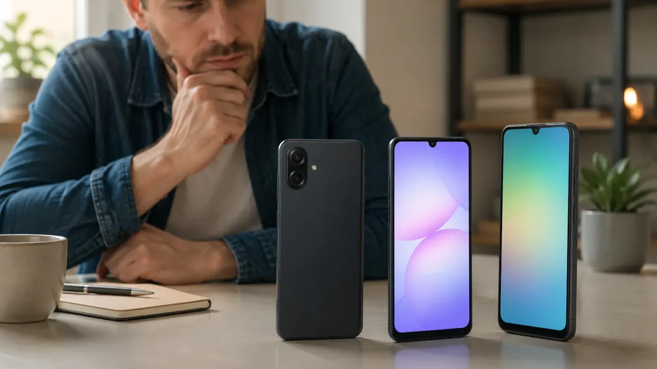 Antes de comprar o Galaxy A07, veja se o A06 5G faz mais sentido