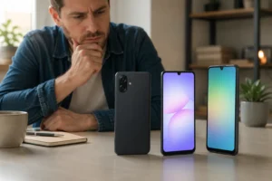 Antes de comprar o Galaxy A07, veja se o A06 5G faz mais sentido