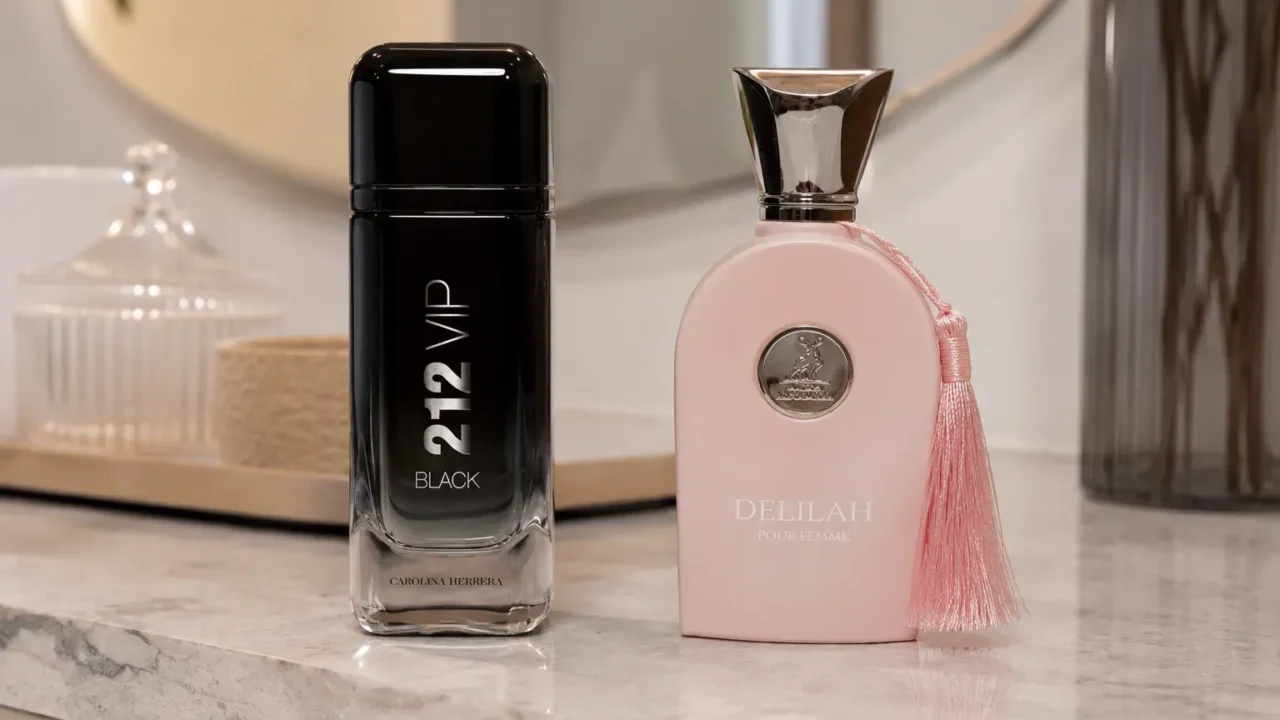 212 Vip Black ou Delilah Pour Femme: dupe vale a busca?