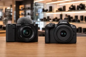 Sony ZV-E10 ou Canon R50: qual mirrorless faz mais sentido para iniciante?
