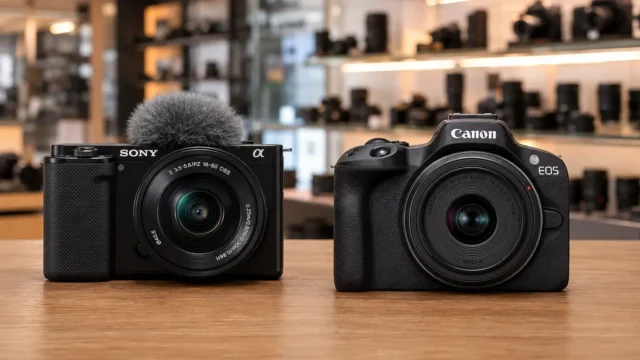 Sony ZV-E10 ou Canon R50: qual mirrorless faz mais sentido para iniciante?