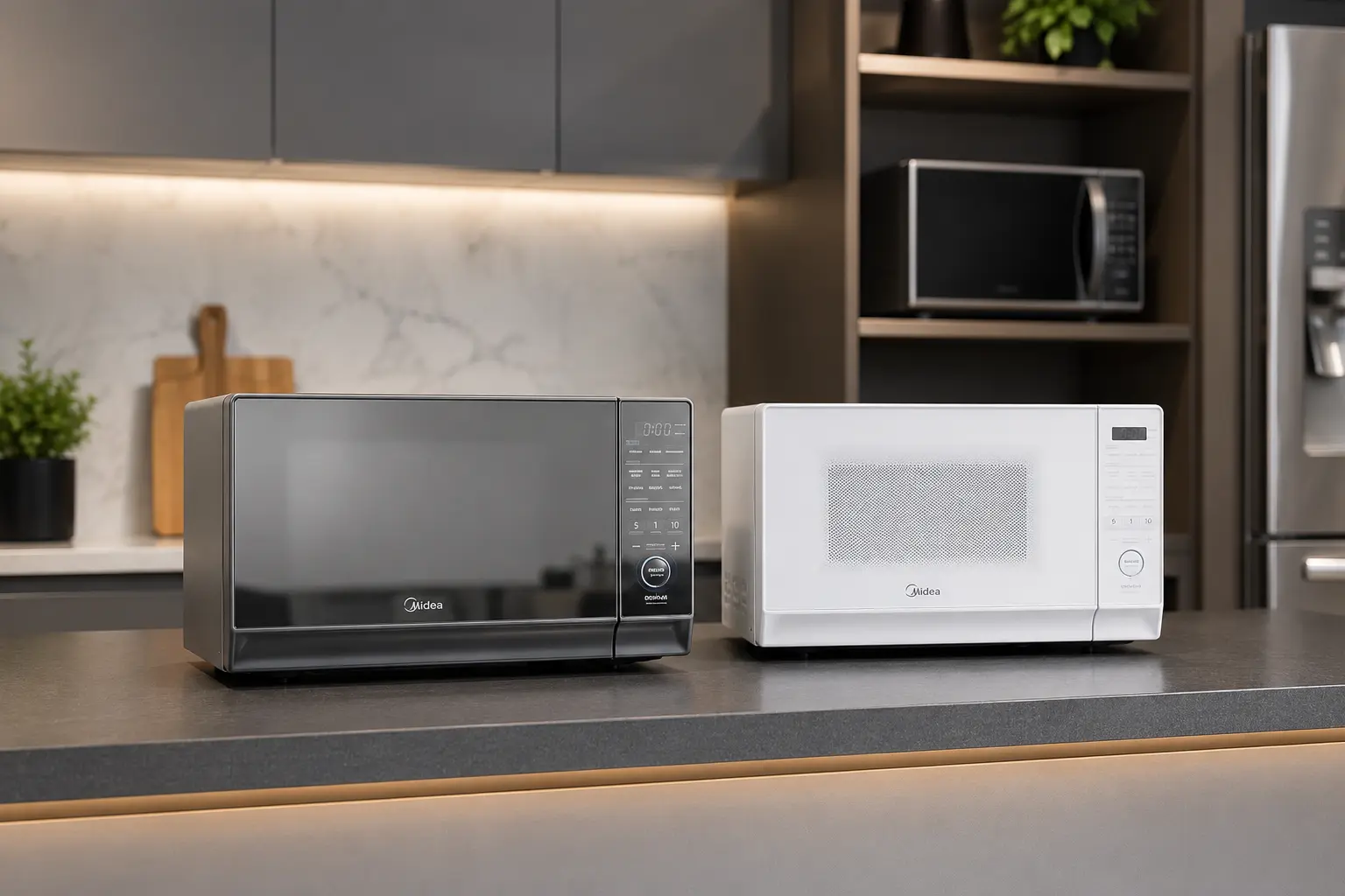 Micro-ondas Midea Prata ou Branco: o acabamento vale R$ 30 a mais?