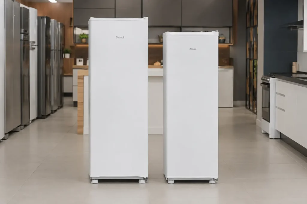 Freezer Consul 189L ou Slim 142L: o que os 47 litros mudam?