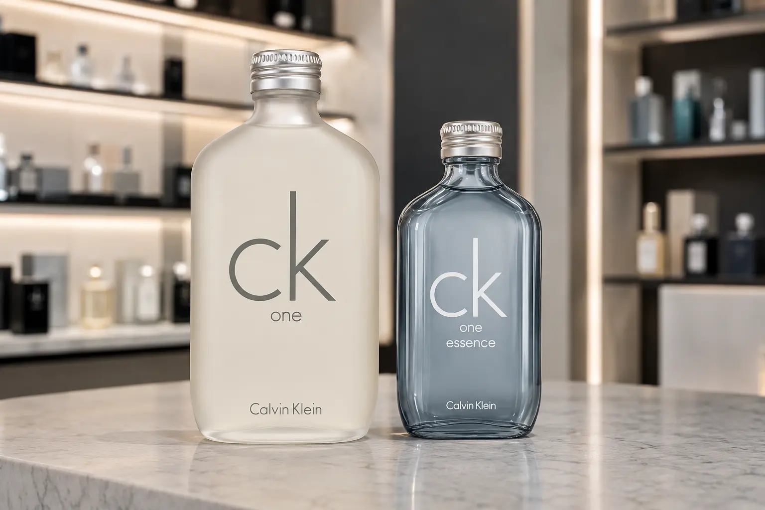 CK One 200 ml ou Essence 100 ml: volume ou concentração?