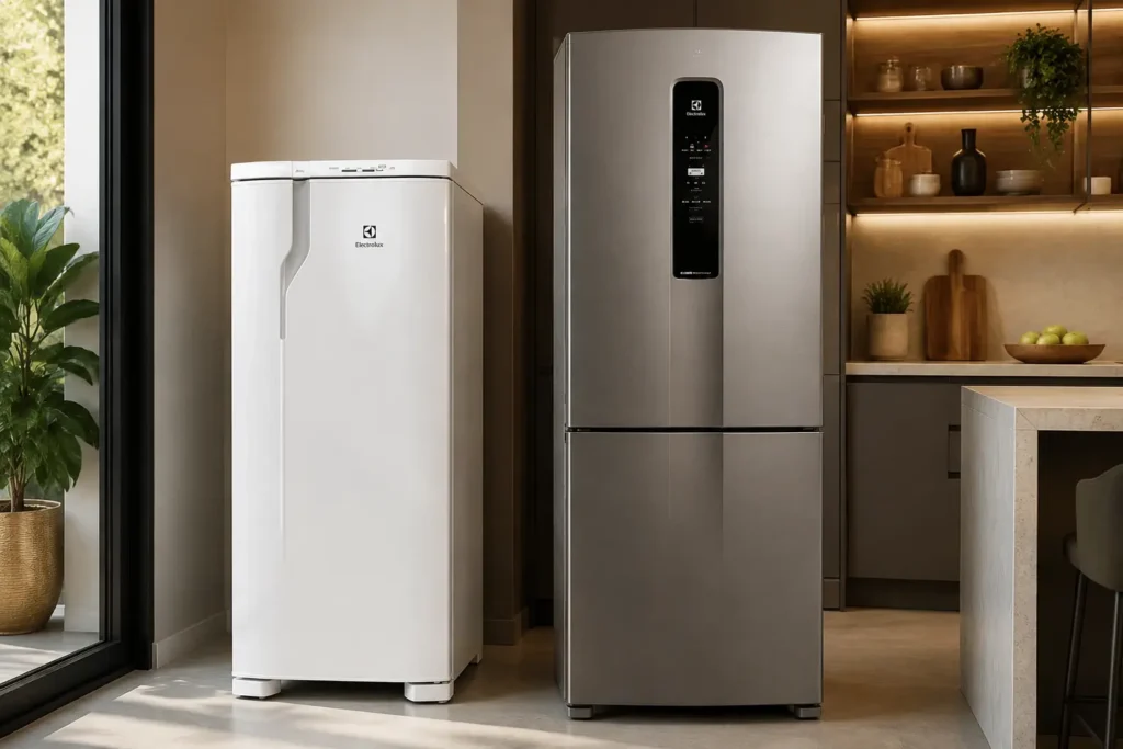 Geladeira Electrolux de 240L ou 490L: a diferença é de capacidade, não de marca