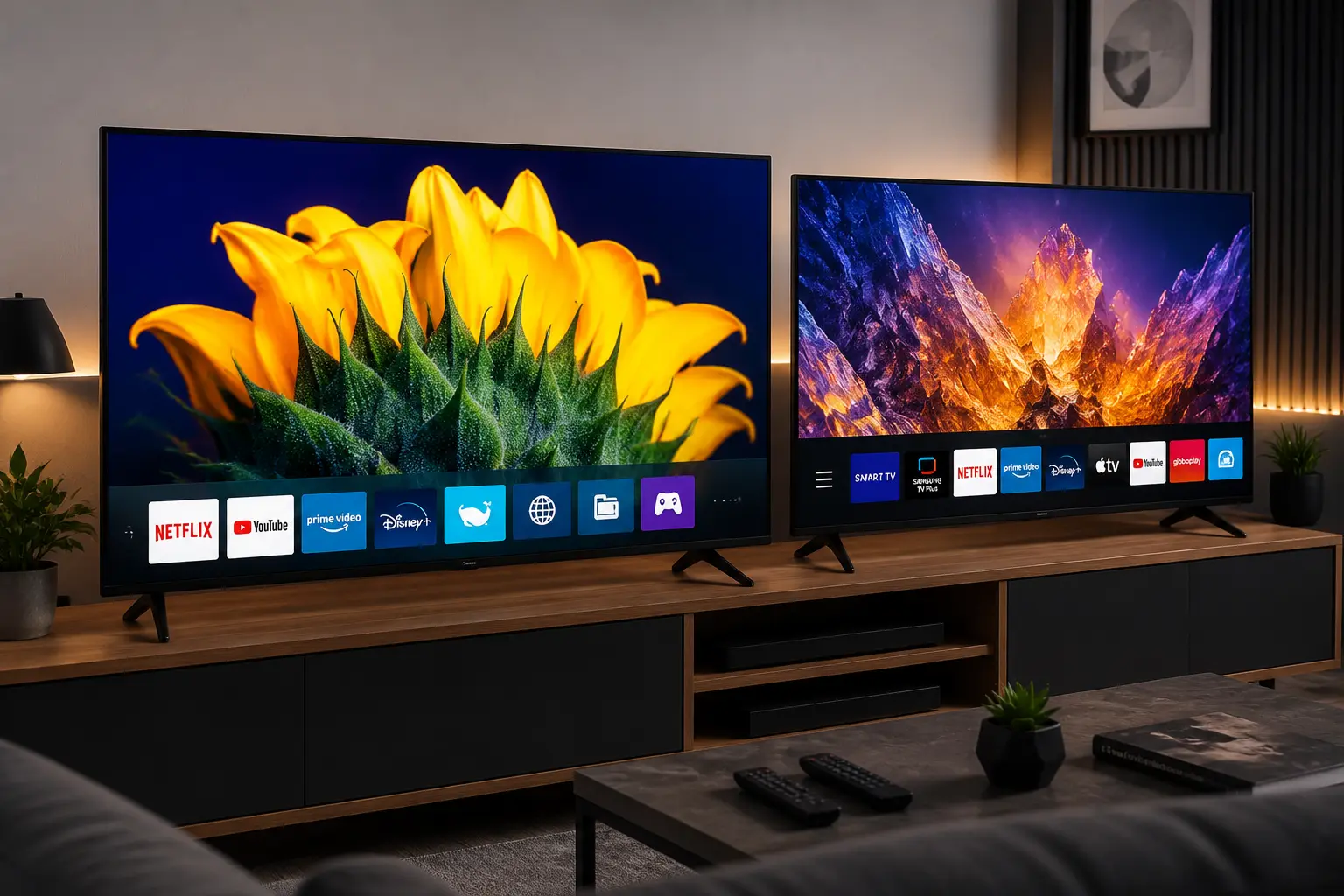HQ QLED 50 ou Samsung Crystal UHD: a diferença está no sistema, não só no painel