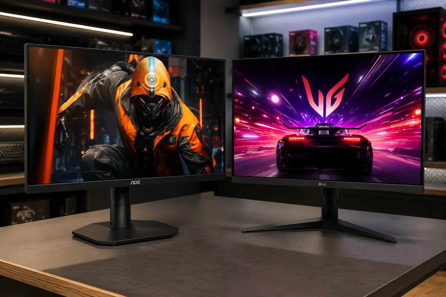 AOC AGON G50 24G50F vs LG UltraGear 24GS60F-B: 36 Hz a mais ou calibração pronta?