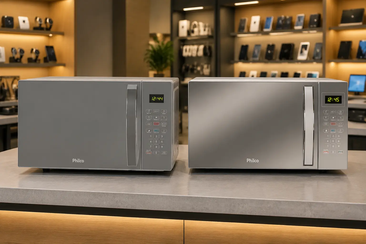 Philco PMO38E e PMO38S: a mesma máquina em cores diferentes, com mais de 160 reais de diferença