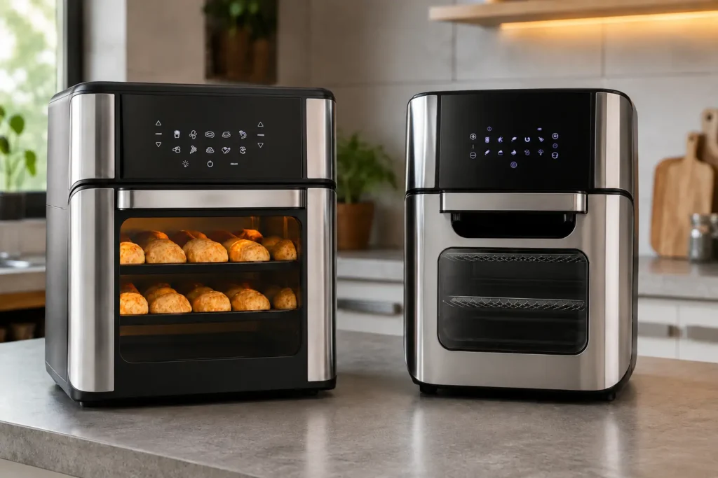 Mondial ou Philco air fryer oven 12L: a diferença está nos acessórios ou no painel