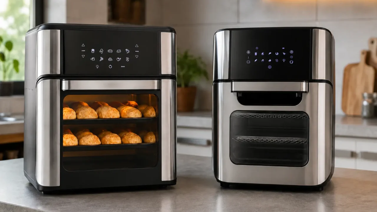 Mondial ou Philco air fryer oven 12L: a diferença está nos acessórios ou no painel