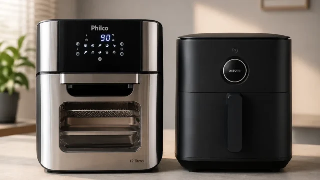 Air fryer oven de 12L ou cesta de 6,5L: o formato decide