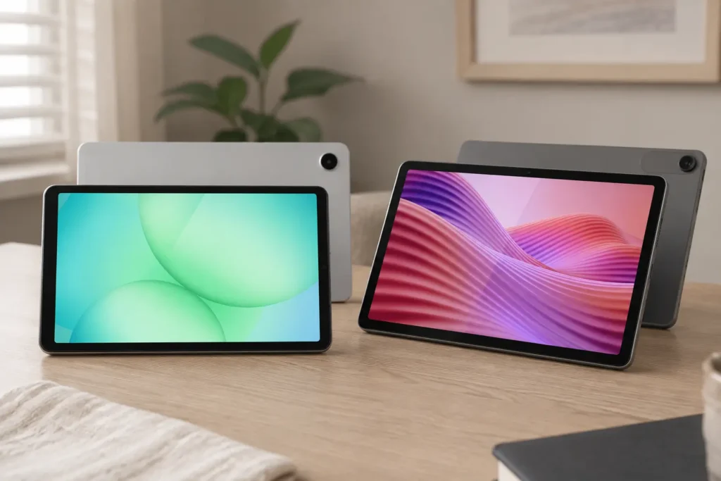Galaxy Tab A11 ou Lenovo Tab 10.1: a escolha começa pelo tamanho da tela