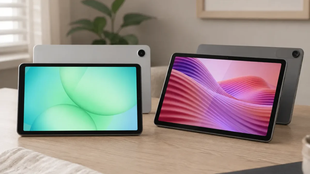 Galaxy Tab A11 ou Lenovo Tab 10.1: a escolha começa pelo tamanho da tela