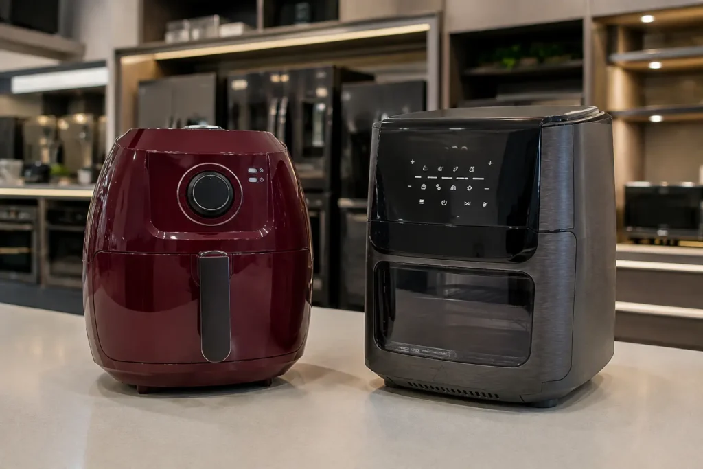 Air fryer de 5L ou forno de 12L: a rotina decide entre EAF51 e EAF90