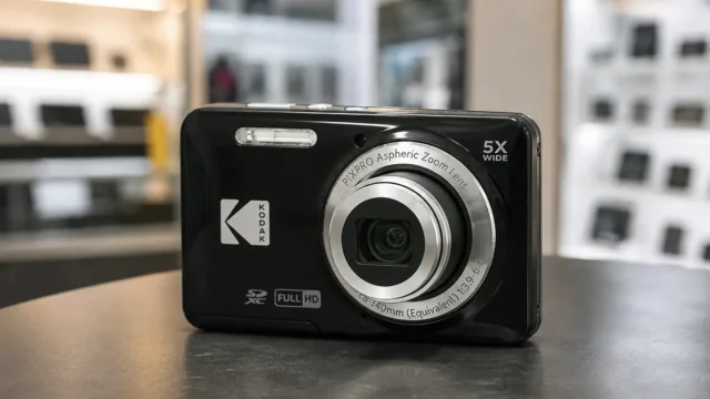 Duas Kodak FZ55 na vitrine, mas a diferença pode estar só no anúncio