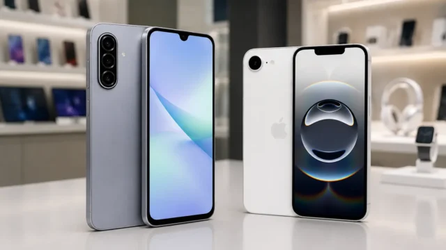 Entre Galaxy A17 e iPhone 16e, a diferença está no ecossistema