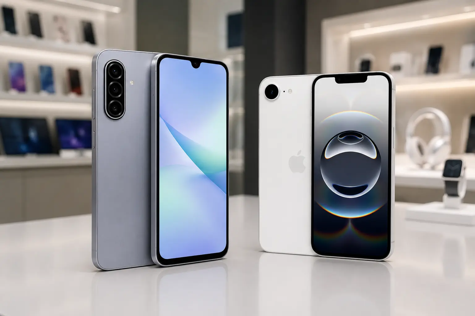 Entre Galaxy A17 e iPhone 16e, a diferença está no ecossistema