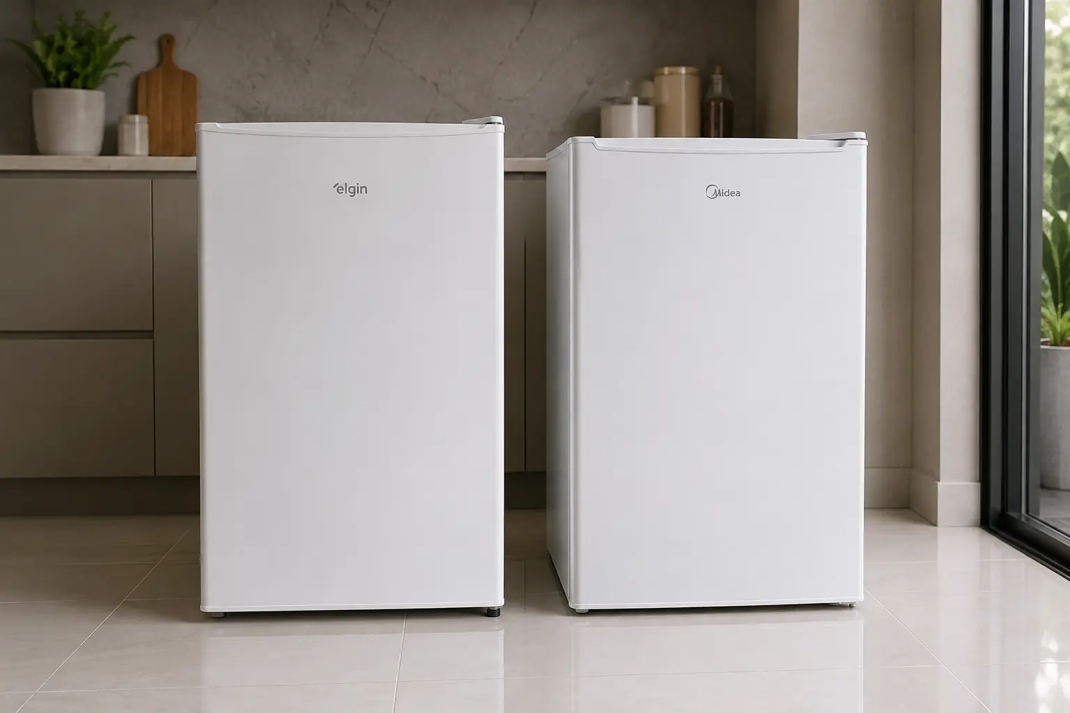 Elgin 93L ou Midea 93L: organização interna separa os dois