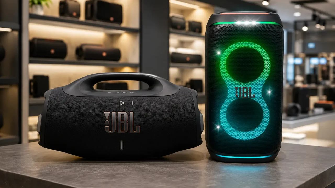 JBL Boombox 4 e PartyBox Club 120: mobilidade contra festa