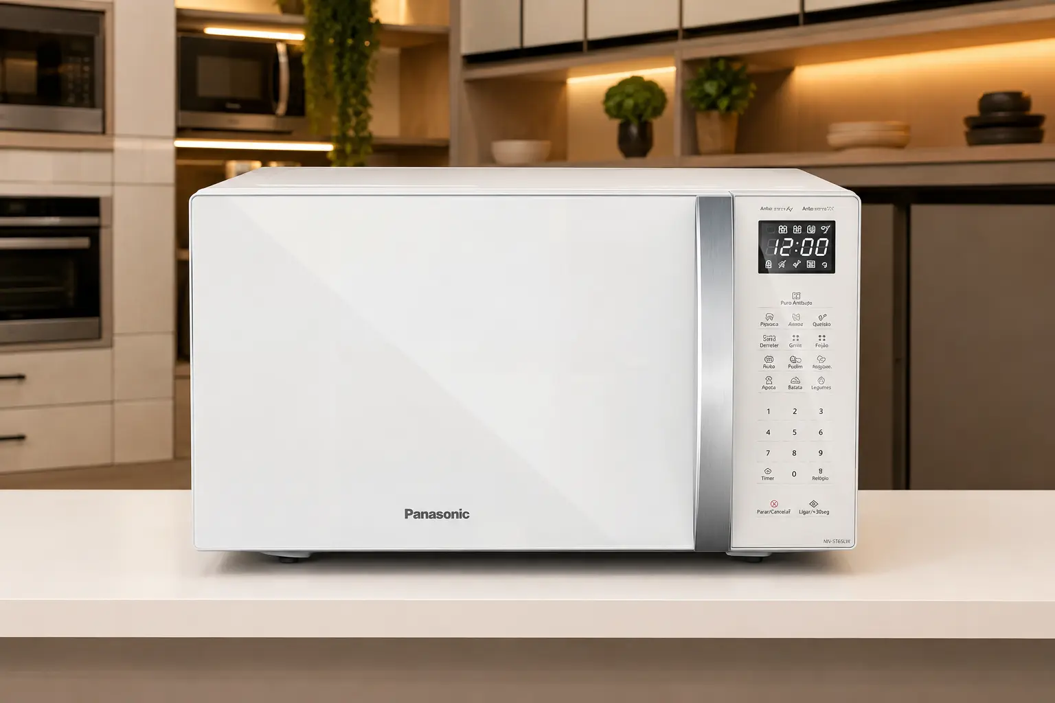 Panasonic 34L branco ou inox: a escolha depende do acabamento