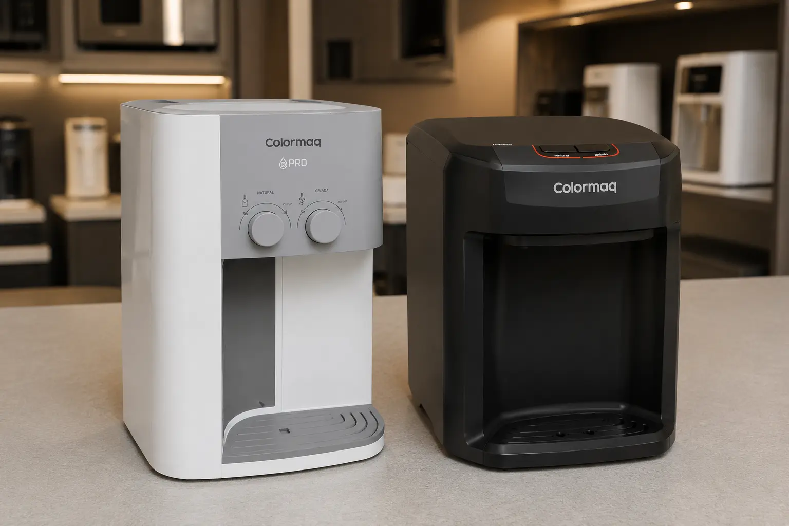 Purificador Colormaq eletrônico ou compressor: propostas diferentes