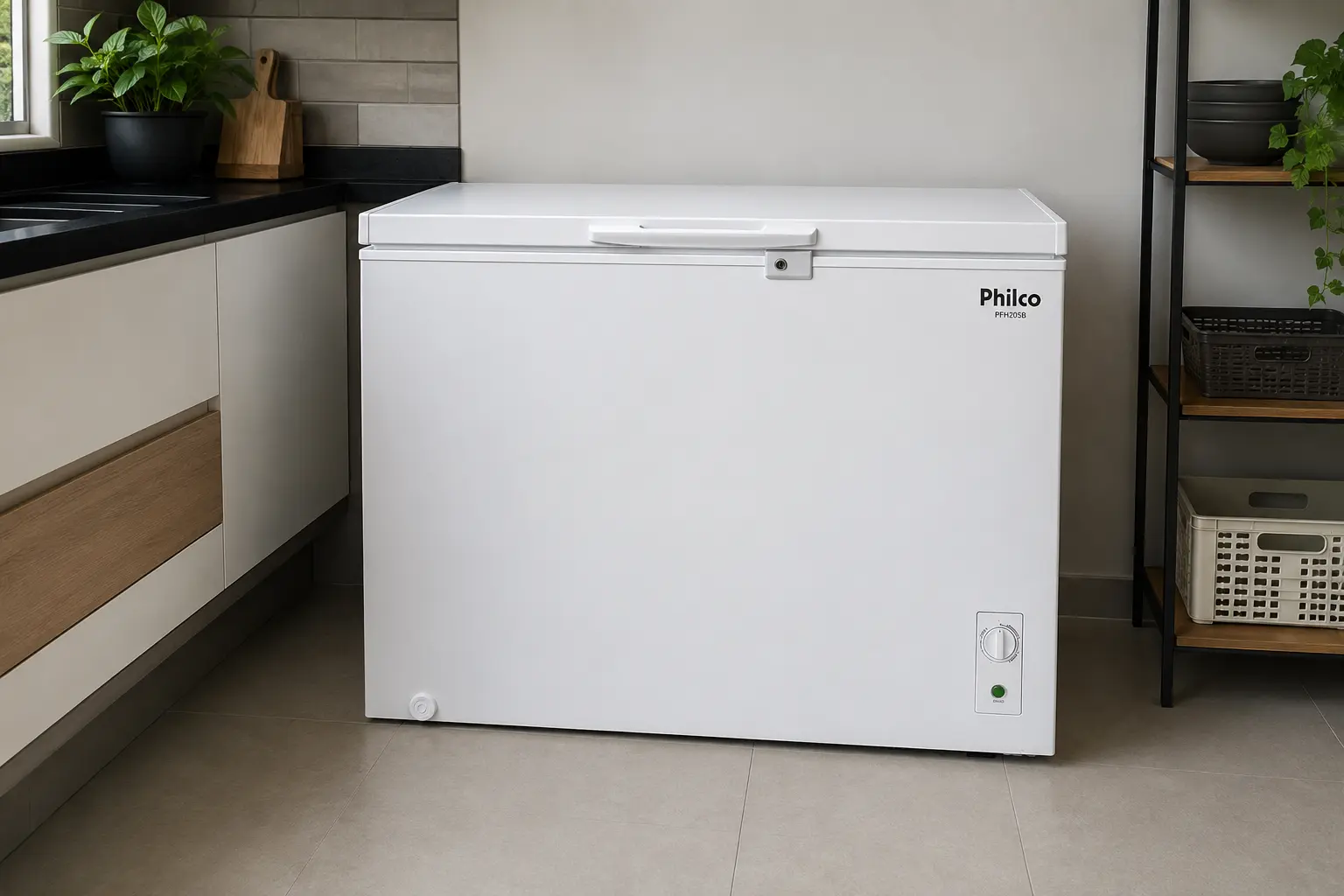 Freezer Philco PFH205B 199L: 127V ou 220V depende da instalação