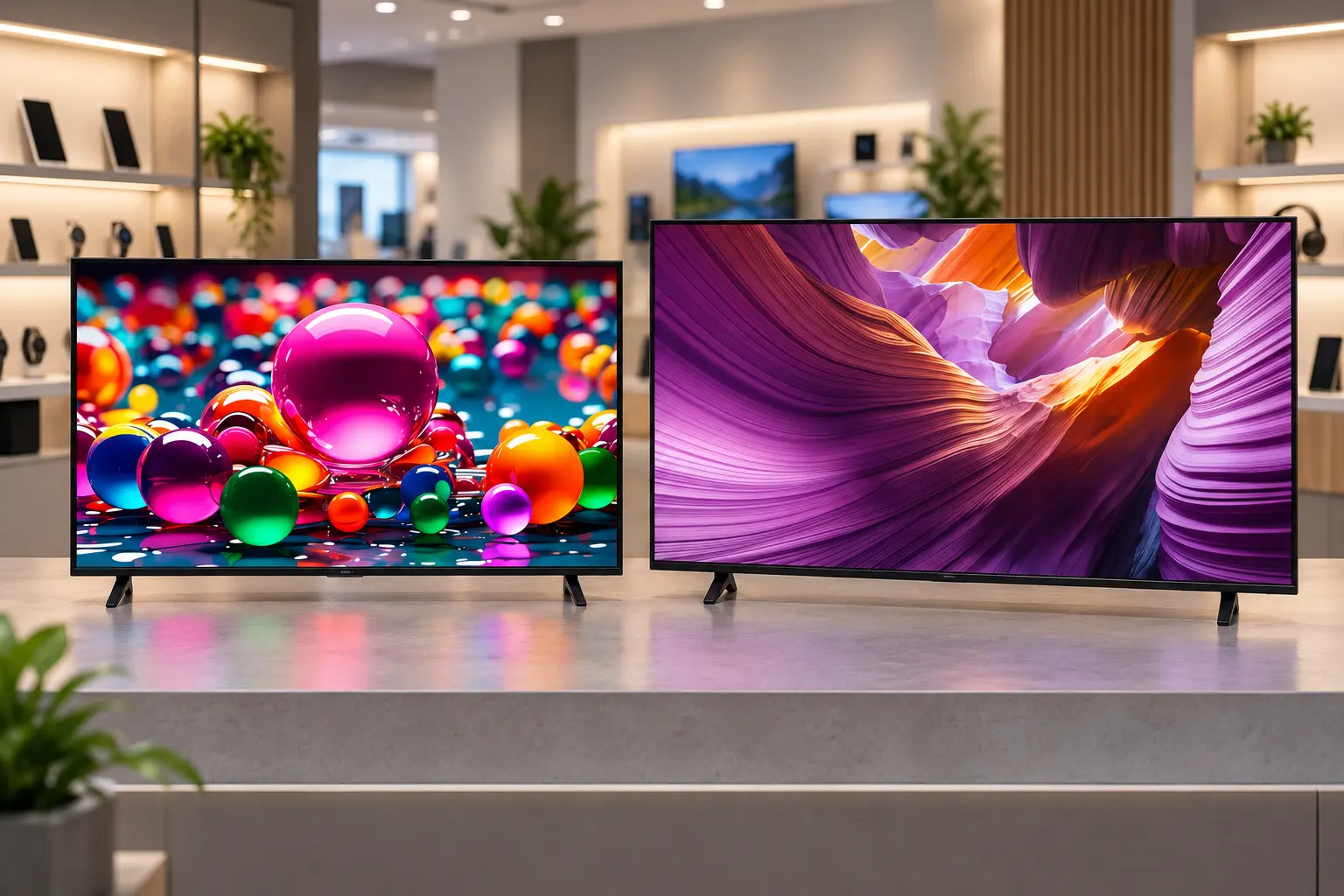 LG 43AU801C0SA de 43" ou Samsung S85F OLED de 65": o espaço decide
