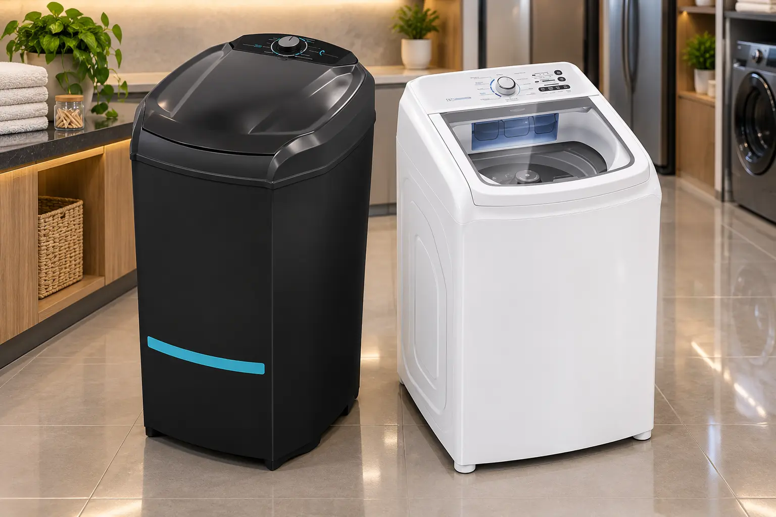Suggar Lavamax 15kg e Electrolux 13kg: volume contra automação